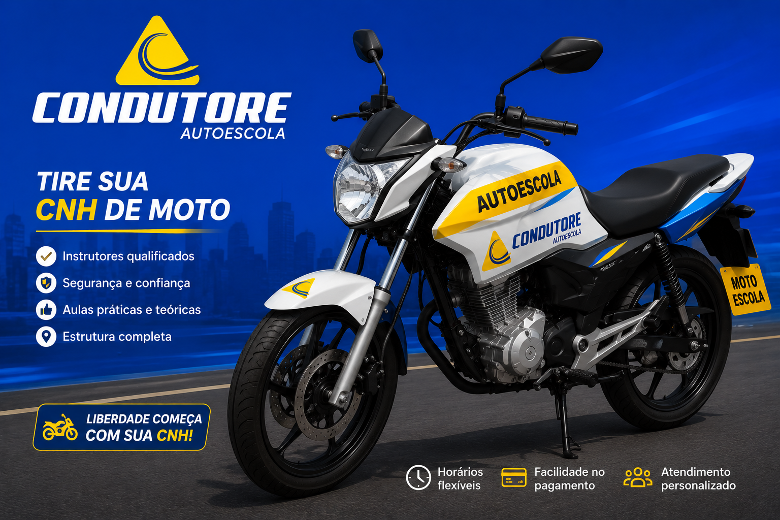 🏍️🔥 ADIÇÃO DE MOTO (A) — 2 AULAS DE DIREÇÃO