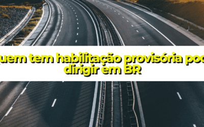 Quem tem habilitação provisória pode dirigir em BR